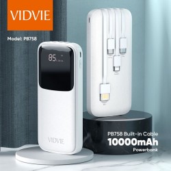 Vidvie - Fast Charging Power Bank 10000mAh 10W 4 in 1 Build in cable Vidvie - Fast Charging Power Bank 10000mAh 10W 4 in 1 Build in cable
