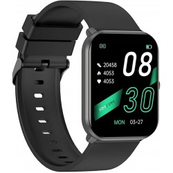 IMILAB W01-BK Waterproof Sports Smartwatch 24h Bio Tracker, 38g Lightweight, 1.69-inch Full-Touch Square Screen, 70+ Sports Modes Black