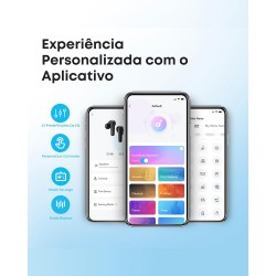 سماعة لاسلكية ساوند كور VI R50i بتقنية ترو وايرليس مع مكبر صوت داخلي 10 ملم بصوت جهوري قوي وبلوتوث 5.3 ووقت تشغيل طويل (30 ساعة) ومقاومة للماء و2 ميكروفون واضح و22 معادل صوت مضبوط مسبقا من انكر