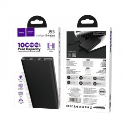 Hoco 10000mAh J55 Power Bank - Black Hoco 10000mAh J55 Power Bank - Black