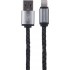 YK BV Iphone Cable - Black - leather
