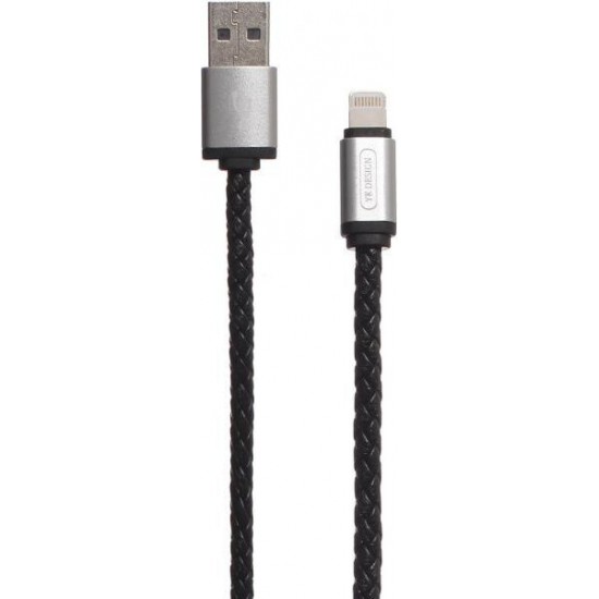 YK BV Iphone Cable - Black - leather
