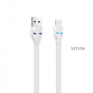 Hoco Cable Type-C  U14 - White - Length 1.2M - Weight 26g - Tinned copper wire core, with 126 wires, 2.4A  Hoco Cable Type-C  U14 - White - Length 1.2M - Weight 26g - Tinned copper wire core, with 126 wires, 2.4A