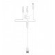 Hoco Rapid charging cable X1 3*1 - White - White round wire design makes it have an elegant appearance