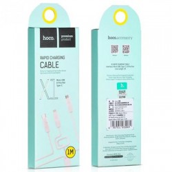 Hoco Rapid charging cable X1 3*1 - White - White round wire design makes it have an elegant appearance Hoco Rapid charging cable X1 3*1 - White - White round wire design makes it have an elegant appearance