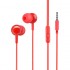 Hoco Wired earphones with microphone M14 - Red - Jack 3.5mm - Line control single key