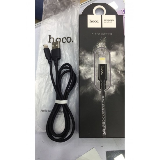Hoco X14 Iphone Cable  - Black 