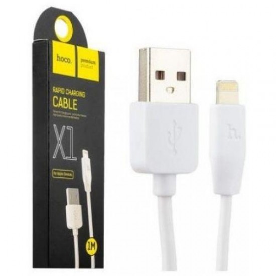 Hoco cable For apple x1 - White - Length 1M - Type Lightning Cable
