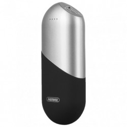 REMAX RPL  22 Capsule Mini powerbank 5000 mAh - Black*Silver - capsule Design- Dimensions  93*43*22mm REMAX RPL  22 Capsule Mini powerbank 5000 mAh - Black*Silver - capsule Design- Dimensions  93*43*22mm
