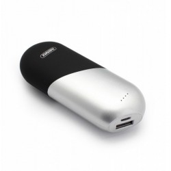 REMAX RPL  22 Capsule Mini powerbank 5000 mAh - Black*Silver - capsule Design- Dimensions  93*43*22mm REMAX RPL  22 Capsule Mini powerbank 5000 mAh - Black*Silver - capsule Design- Dimensions  93*43*22mm