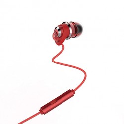 Remax RM 585 Earphone - Red - Frequency Response Range: 20-20000Hz - Adopt strongly compatible 3.5mm plug to decrease the signal distortion Remax RM 585 Earphone - Red - Frequency Response Range: 20-20000Hz - Adopt strongly compatible 3.5mm plug to decrease the signal distortion