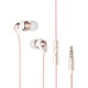 Remax RM 585 Earphone - Rose - Frequency Response Range: 20-20000Hz - Adopt strongly compatible 3.5mm plug to decrease the signal distortion