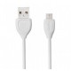 REMAX Cable RC-050m (LESU) Android Cable - White - Length 100 cm - Output 1.2 A - Weight 16.3g - Material Environmental PVC