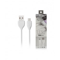 REMAX Cable RC-050m (LESU) Android Cable - White - Length 100 cm - Output 1.2 A - Weight 16.3g - Material Environmental PVC REMAX Cable RC-050m (LESU) Android Cable - White - Length 100 cm - Output 1.2 A - Weight 16.3g - Material Environmental PVC