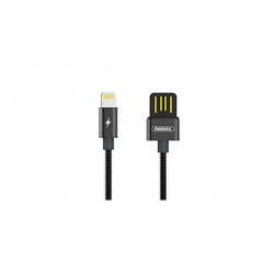 .Remax RC-080i Cable Compatible with iPhone and iPad - Black - Full Metal Coated - Zippers - Fast Shipping & Data Transfer .Remax RC-080i Cable Compatible with iPhone and iPad - Black - Full Metal Coated - Zippers - Fast Shipping & Data Transfer