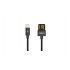 .Remax RC-080i Cable Compatible with iPhone and iPad - Black - Full Metal Coated - Zippers - Fast Shipping & Data Transfer