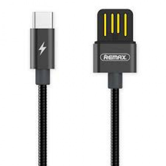 .Remax RC-080 Android Cable - Black - Full Metal Coated - Zippers - Fast Shipping & Data Transfer