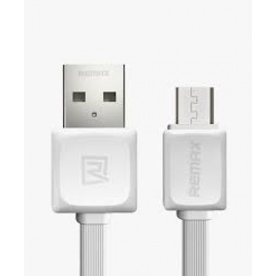 كابل ريماكس RC-008M - متوافق مع جميع أجهزة أندرويد -أبيض - للهواتف الذكية Micro-USB - طول الكابل 100 سم - الموصل: micro-usb 2. 0