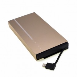 باوربانك 10000 مللي أمبير ريماكس RPP-65 - بيج - كابل 2 في 1 للبيانات و للاضاءه ومايكرو - البعد 135 * 66.5 * 15ملم