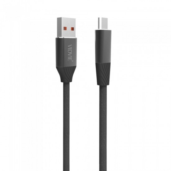 VIDVIE  CB416 Cable Type-C - Black - Material: TPE /  Length: 100cm