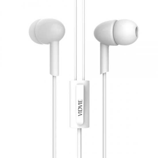 VIDVIE HS615 Earphone  / White / Wired In-Ear Earphone Stereo Sound Earbuds Noise Cancelling Sport Gaming Headset For Phones 
