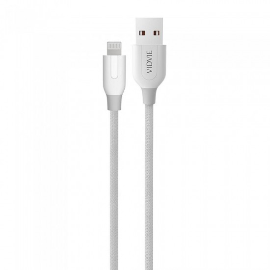 VIDVIE CB419 USB Cable Iphone / White / Cable Length 100cm / Material PVC / Output 3.5A MAX
