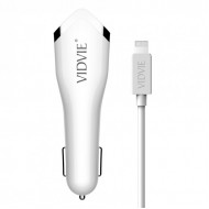 Vidvie Iphone Car Charger CC501 / White / is a car charger that offers high capability combined with a minimalist design that looks attractive. This product is perfect for you to use while traveling with your car