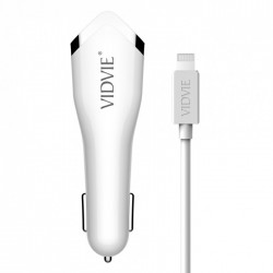 Vidvie Iphone Car Charger CC501 / White / is a car charger that offers high capability combined with a minimalist design that looks attractive. This product is perfect for you to use while traveling with your car