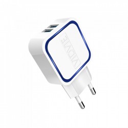 Vidvie PLE202 Iphone Charger  /  White / 2 USB Port