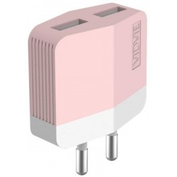 Vidvie Charger Android PLE203 / Rose*White / Input 100-240 V, 50/60 Hz 0.3A / Output 5V-2.4A (MAX