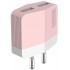 Vidvie Charger Iphone PLE203 / Rose*White / Input 100-240 V, 50/60 Hz 0.3A / Output 5V-2.4A (MAX