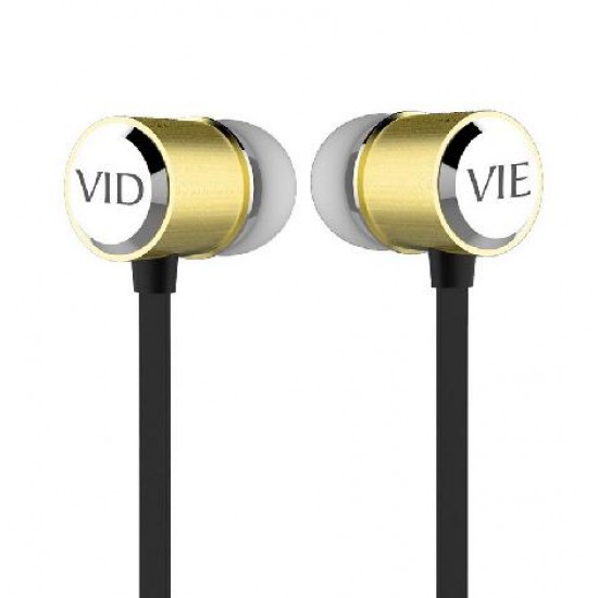 Vidvie HS605 Earphones / Gold / Cable length  1250mm / Plug pin 3.5mm / Speaker size 10mm