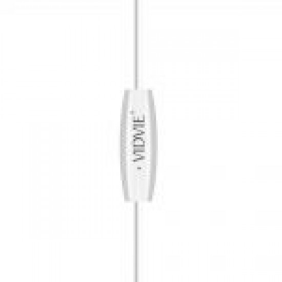 Vidvie HS614 Earphones  / White / Frequency range 100Hz - 50KHz / Cable length 1250mm / Plug pin 3.5mm / Speaker size 16mm