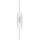 Vidvie HS614 Earphones  / White / Frequency range 100Hz - 50KHz / Cable length 1250mm / Plug pin 3.5mm / Speaker size 16mm