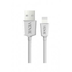 Vidvie CB401 USB Cable Iphone - White - Vidvie USB Cable comes with quality cable material that is not easily broken and easy to store‎.‎ Can charge your gadget battery quickly‎.‎