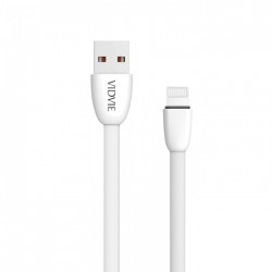 Vidvie CB411 Cable Iphone / White / Vidvie USB Cable comes with quality cable material that is not easily broken and easy to store because it will not tangle. Can charge your gadget battery quickly.