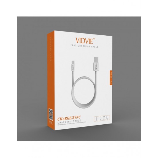Vidvie CB401 USB Cable Iphone - White - Vidvie USB Cable comes with quality cable material that is not easily broken and easy to store‎.‎ Can charge your gadget battery quickly‎.‎