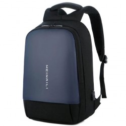 meinaili 1801 Oxford Fabric Business Travel Security Backpack Laptop Bag with USB Port - Blue & Black meinaili 1801 Oxford Fabric Business Travel Security Backpack Laptop Bag with USB Port - Blue & Black