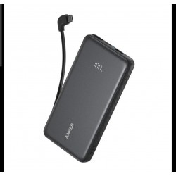 Anker Zolo باور بنك 20000 مللي أمبير ساعة، 22.5 واط، طاقة هائلة مع كابل USB-C مدمج، A110EH11 - أسود