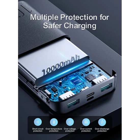 Joyroom JR-QP191 22.5W Power Bank 10000mAh With Large Digital Display Supports PD3.0,QC3.0 - Black