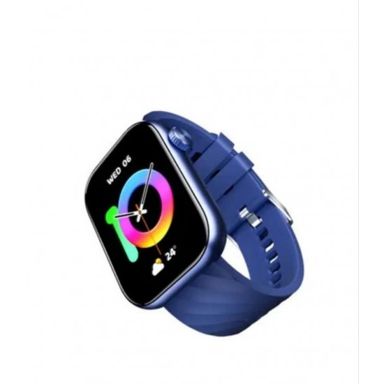 ساعة ذكية O15 بشاشة ال سي دي 2.01 بوصة وسطوع 480 وحدة مضيئة في البيكسل، عمر بطارية 7 أيام لمراقبة معدل ضربات القلب والأكسجين في الدم بتصنيف مقاومة للماء IP68 مع أوضاع رياضية متعددة من اي تيل (أزرق)