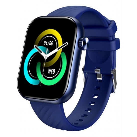 ساعة ذكية O15 بشاشة ال سي دي 2.01 بوصة وسطوع 480 وحدة مضيئة في البيكسل، عمر بطارية 7 أيام لمراقبة معدل ضربات القلب والأكسجين في الدم بتصنيف مقاومة للماء IP68 مع أوضاع رياضية متعددة من اي تيل (أزرق)