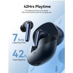 Jr- Fn2 Funpods Anc True Wireless Earbuds – Bluetooth 5.4, Active Noise Cancellation, Dual‑Eq & Transparency Modes, 42H Playtime, 4‑Mic Ai Call Clarity, Fast Usb-C Charging, Ip54 Water‑Resistanth