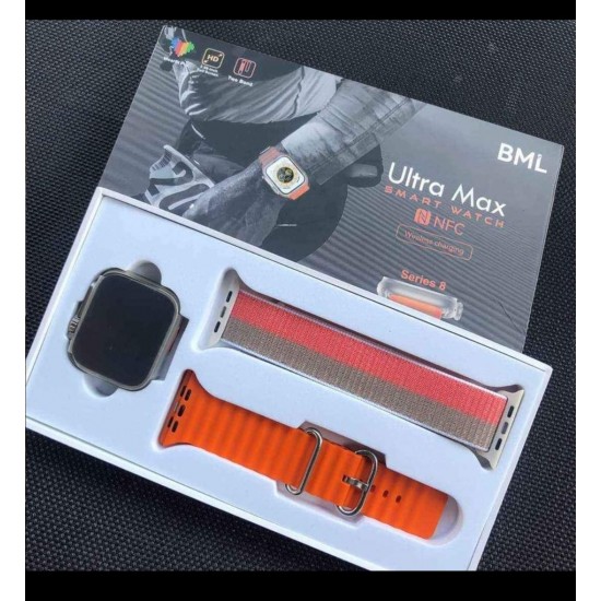 BML Ultra Max smart watch - 2 Strap - Orange