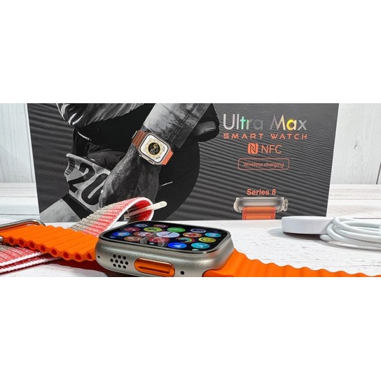 ساعة الترا BML Ultra Max معاها 2 ستراب - اورانج