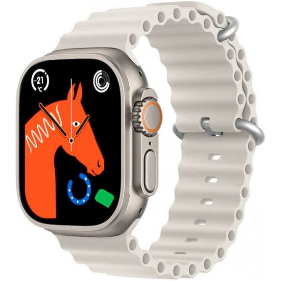 DT Ultra - sport - Smart Watch 2.1-inch TFT - off-white strap