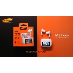 سماعة ايربودز بشاشة تاتش Touch Screen Bluetooth Headset With Screen TWS -M2 Pods|X-INOVA  سماعة ايربودز بشاشة تاتش Touch Screen Bluetooth Headset With Screen TWS -M2 Pods|X-INOVA