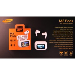 سماعة ايربودز بشاشة تاتش Touch Screen Bluetooth Headset With Screen TWS -M2 Pods|X-INOVA  سماعة ايربودز بشاشة تاتش Touch Screen Bluetooth Headset With Screen TWS -M2 Pods|X-INOVA