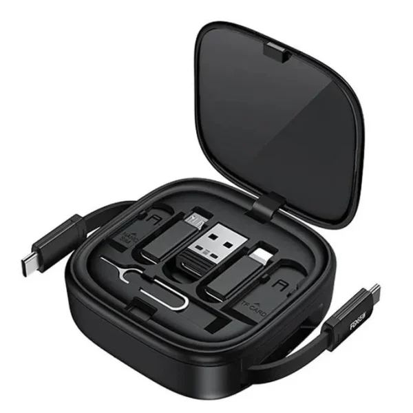 RECCI 5-in-1 شاحن كابل قابل للسحب متعدد المنافذ RS36T