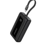 شاحن باور بانك Anker Zolo المحمول فائق السرعة 10000 مللي أمبير مع كيبل USB-C مدمج - 30 وات (أسود)